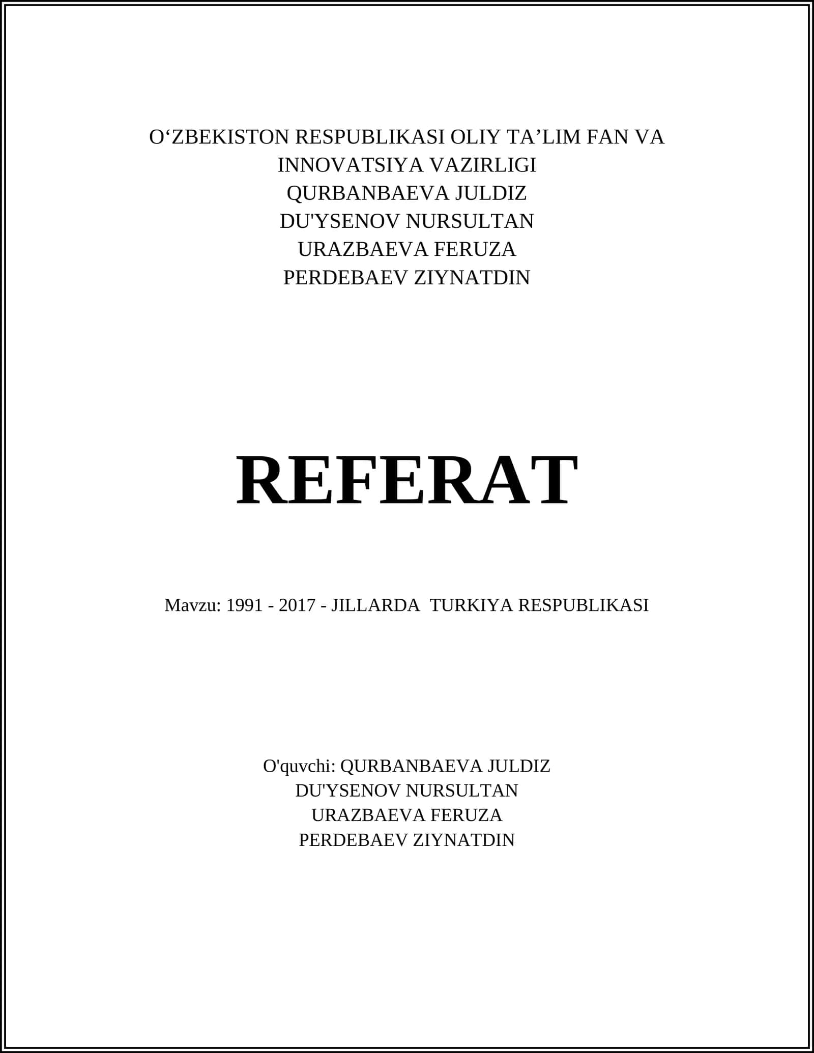 1991 - 2017 - JILLARDA TURKIYA RESPUBLIKASI 1