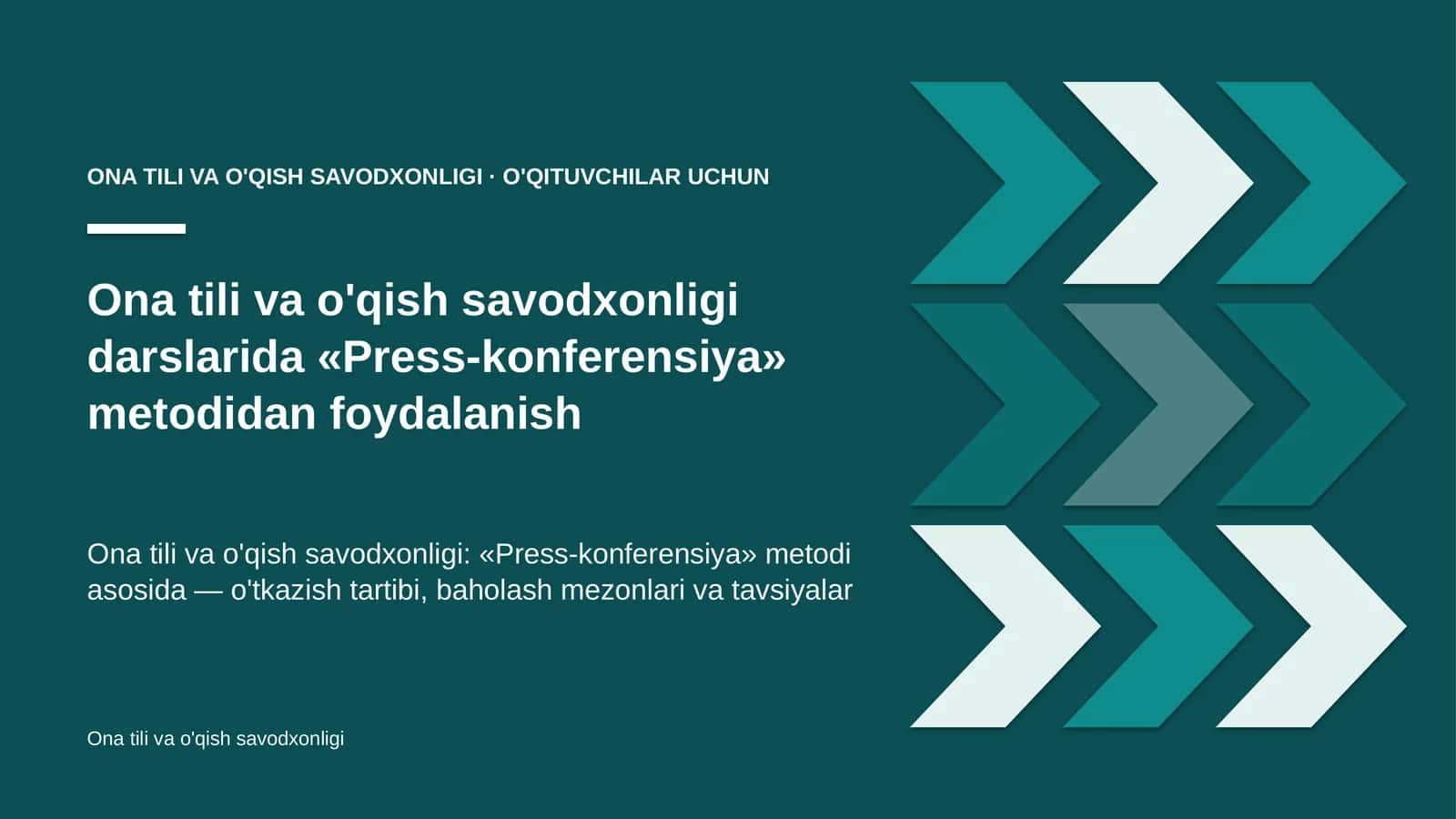 ona tili va o'qish savodxonligi darslarida press konferensiya metodidan foydalanish 6763 1