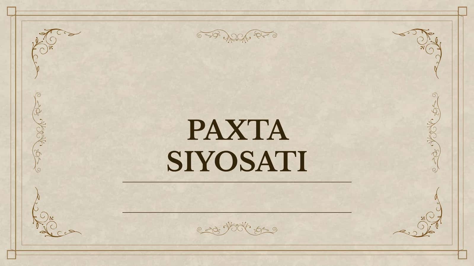 Paxta siyosati 1