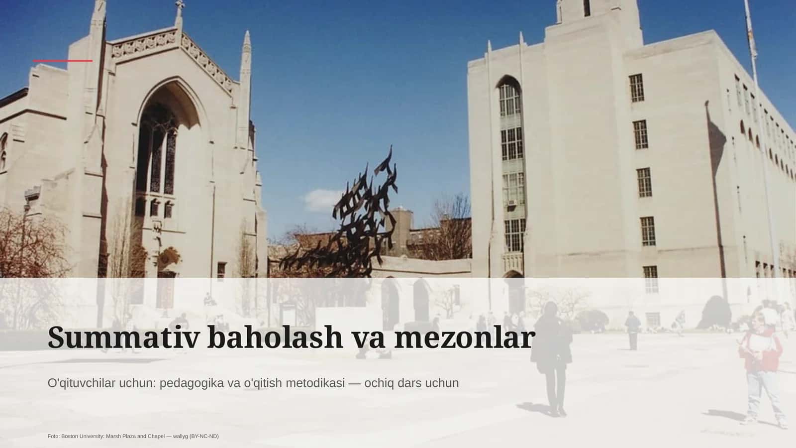 Summativ baholash va mezonlar 1