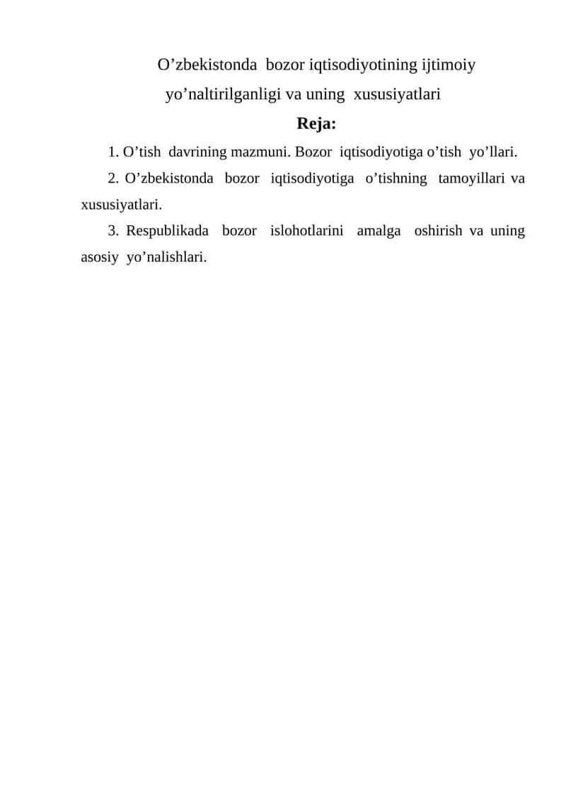 Bozor iqtisodiyoti 1