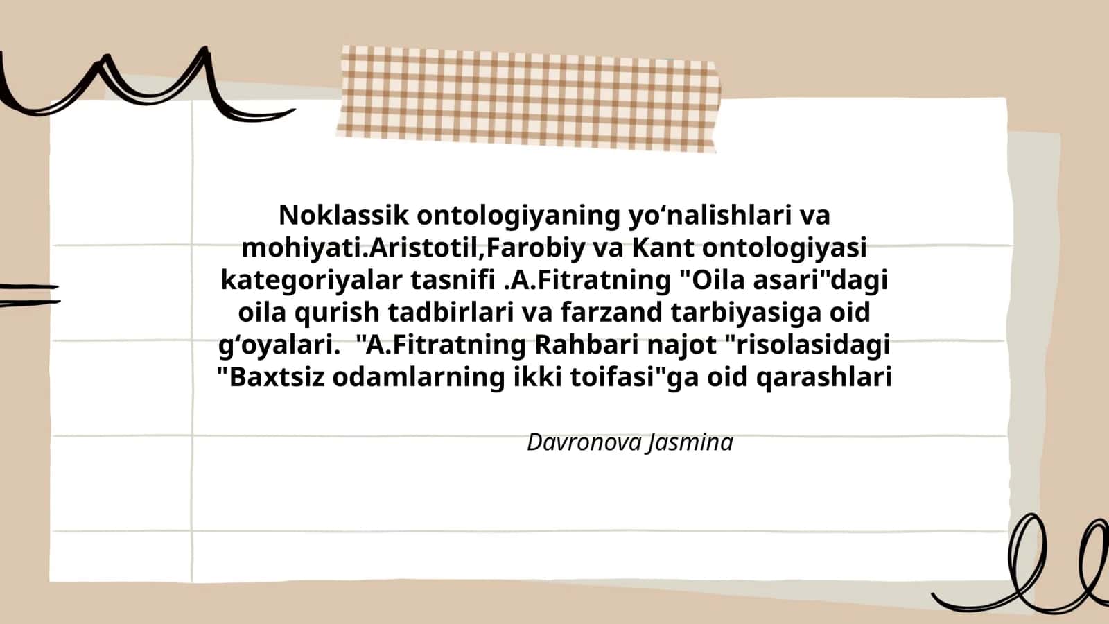 Noklassik ontologiyaning yoʻnalishlari va mohiyati 1