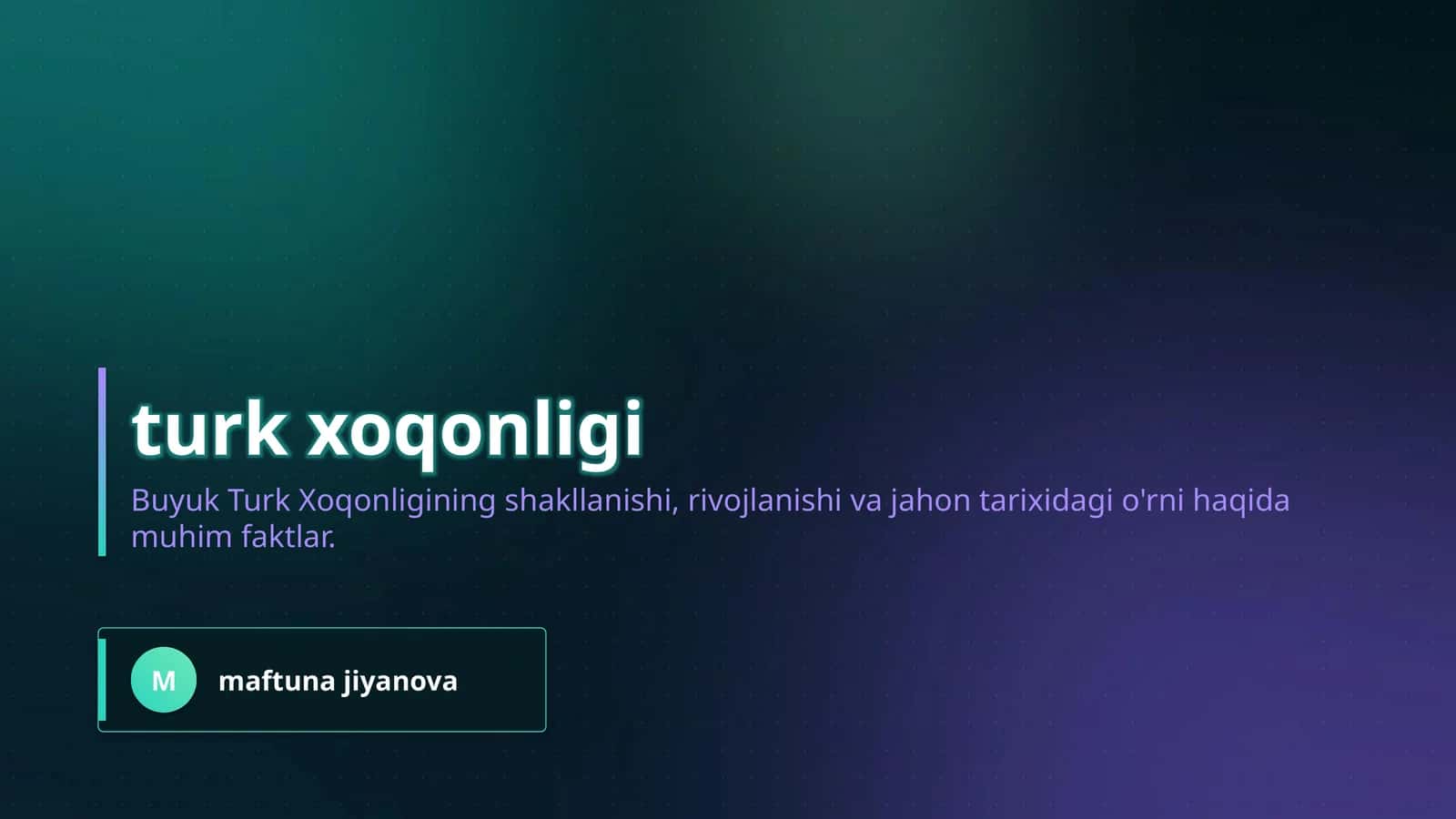 turk xoqonligi 1