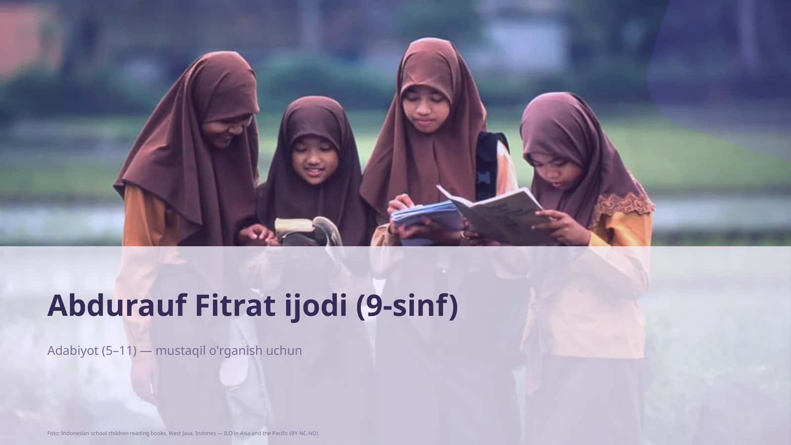 Abdurauf Fitrat ijodi (9-sinf) 1