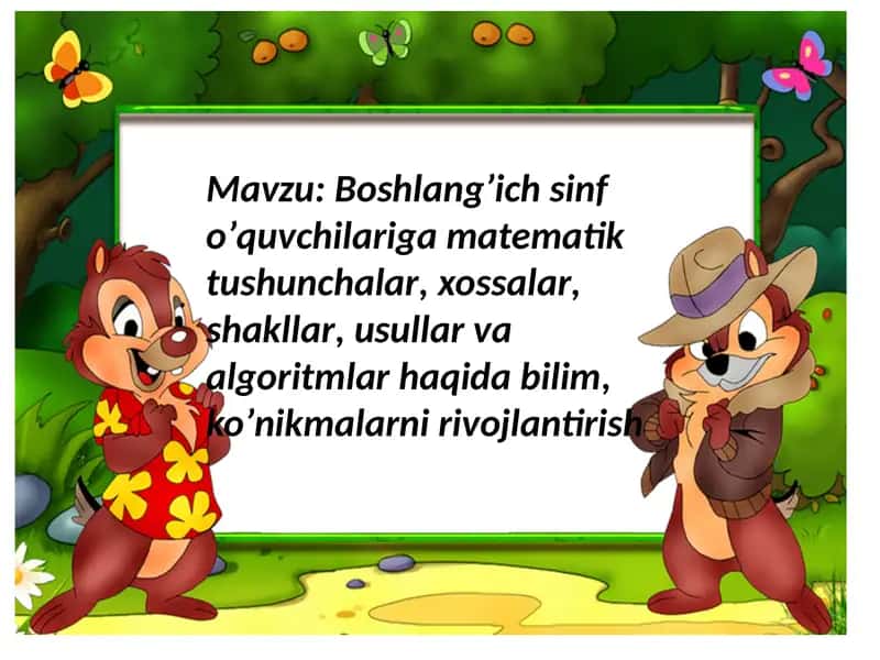 Boshlang’ich sinflarda matematika o’qitish metodikasi 1