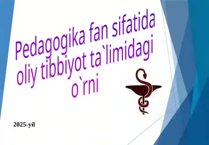Pedagogika fan sifatida | 2025-yil 1