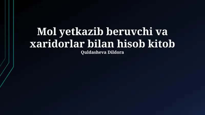 Hisob-kitoblarni Amalga Oshirish Usullari 1