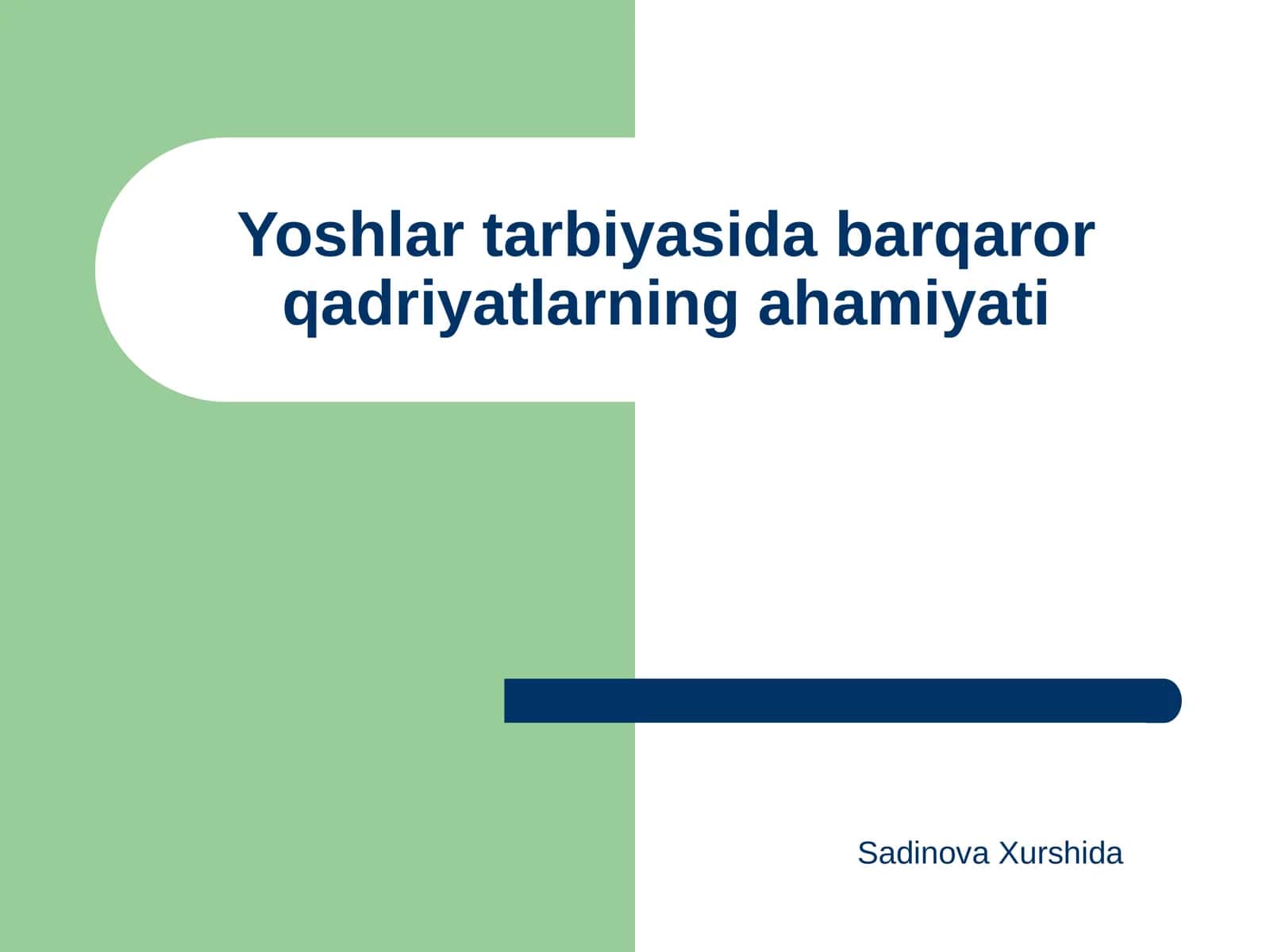 Yoshlar tarbiyasi 1
