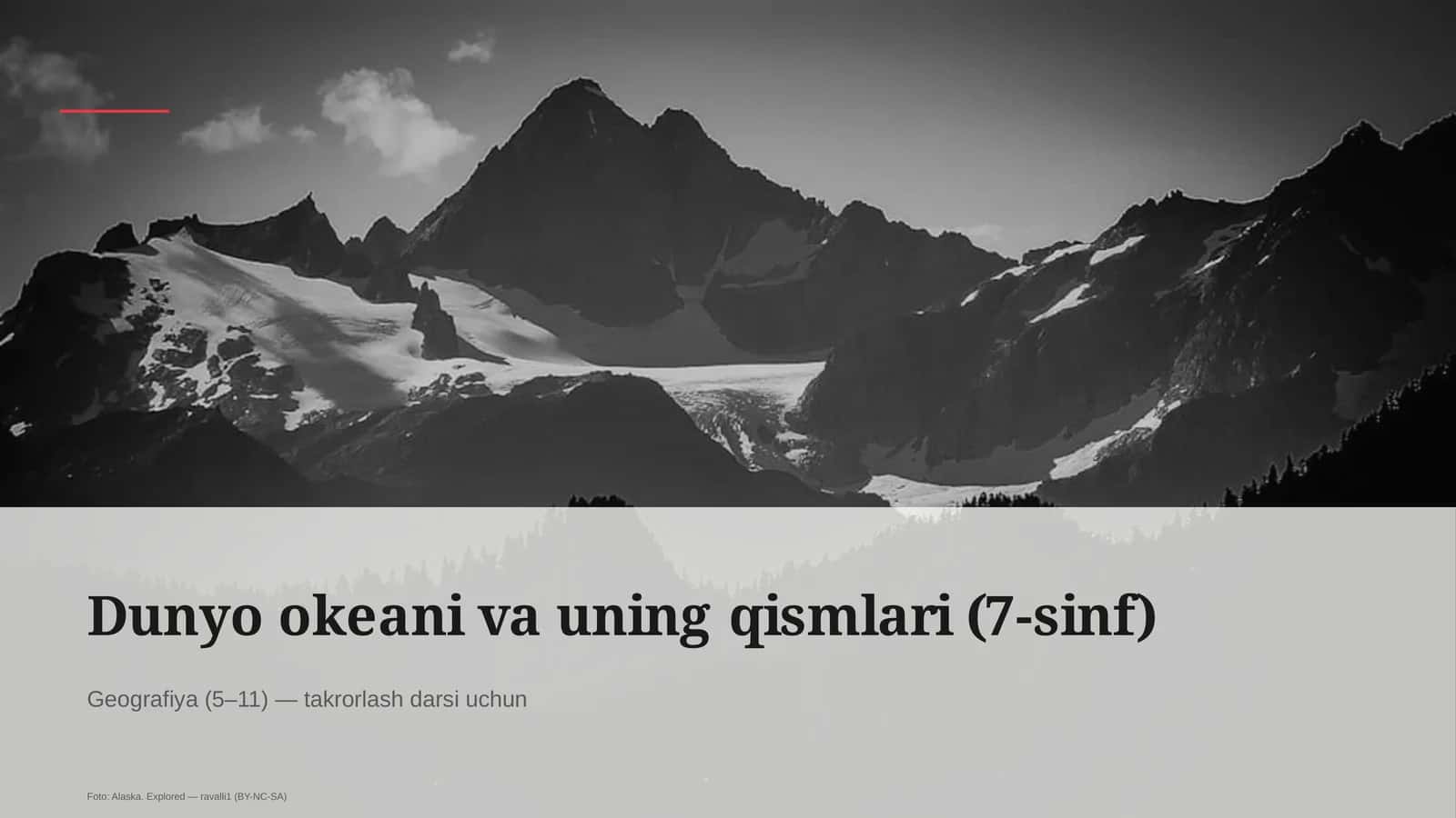 Dunyo okeani va uning qismlari (7-sinf) 1