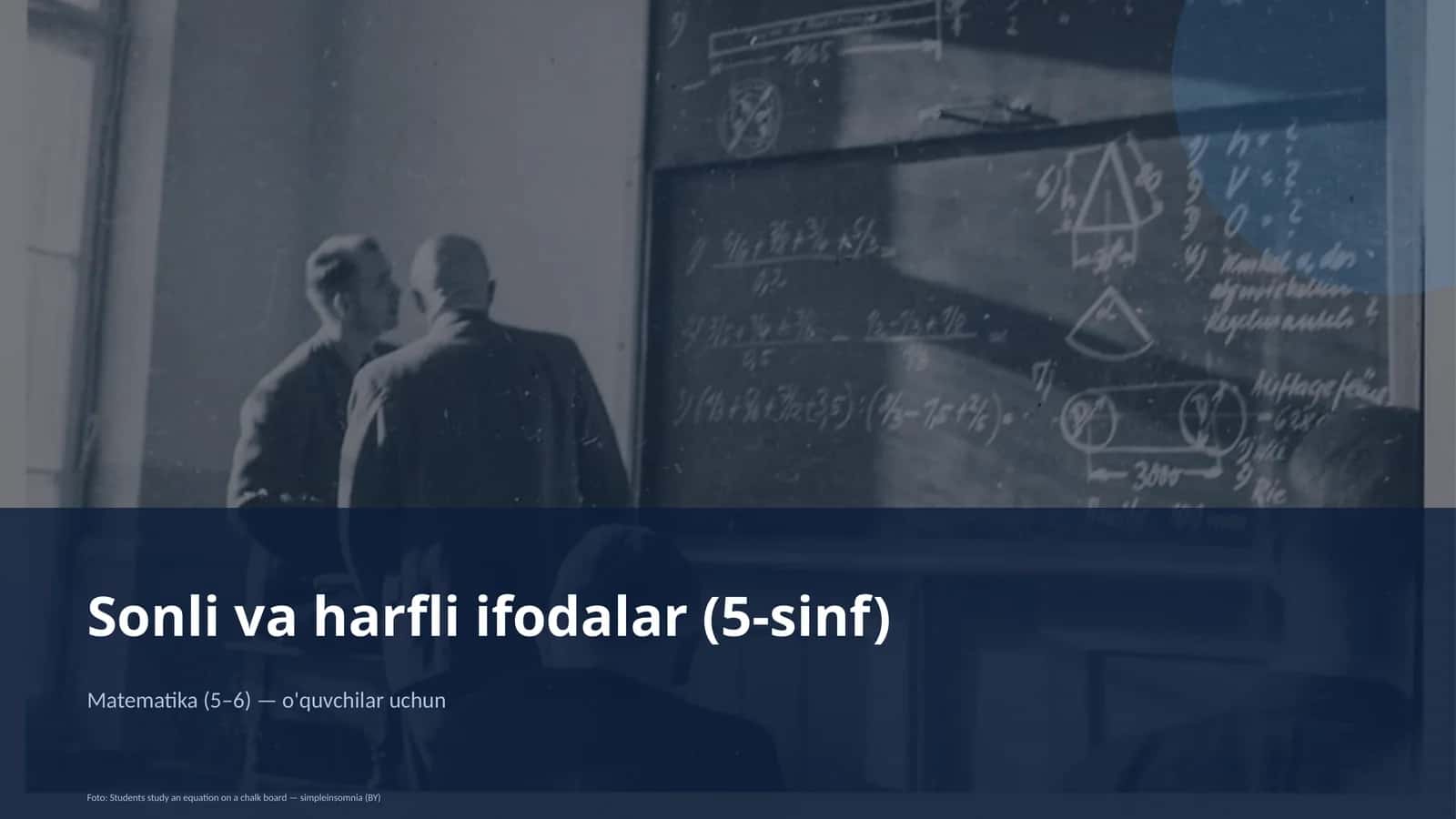 Sonli va harfli ifodalar (5-sinf) 1