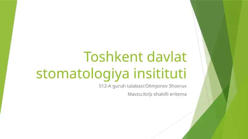 Ko’p shakilli ekssudativ eritema 1