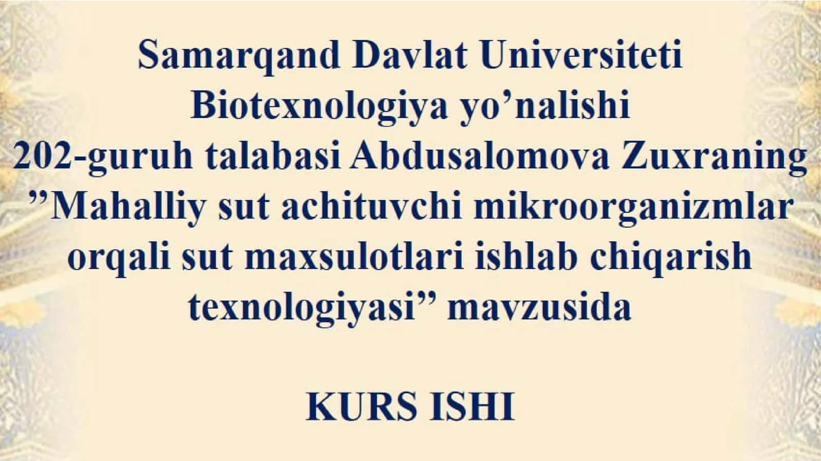 Sut Achituvchi Mikroorganizmlar 1