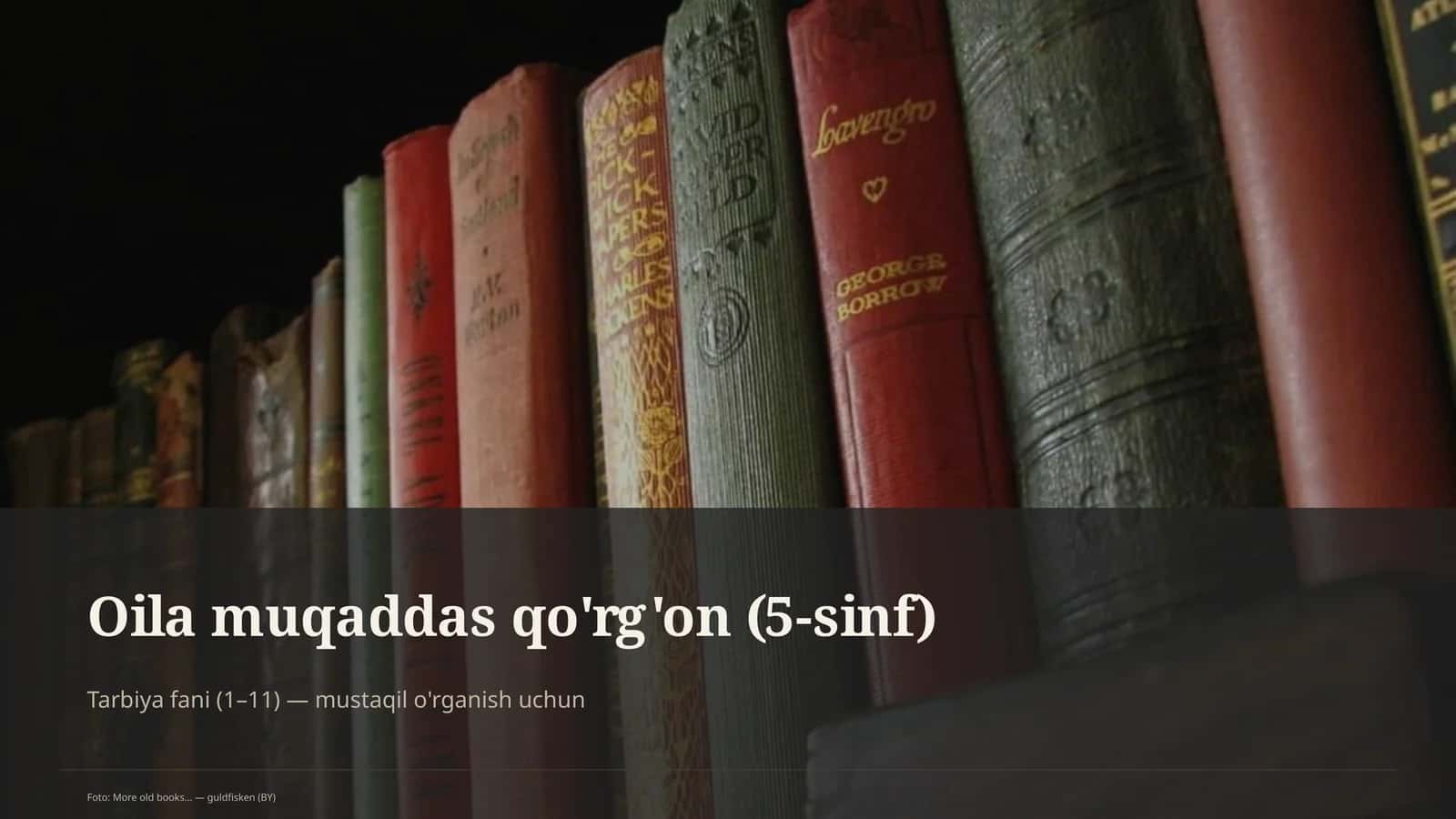 Oila muqaddas qo'rg'on (5-sinf) 1