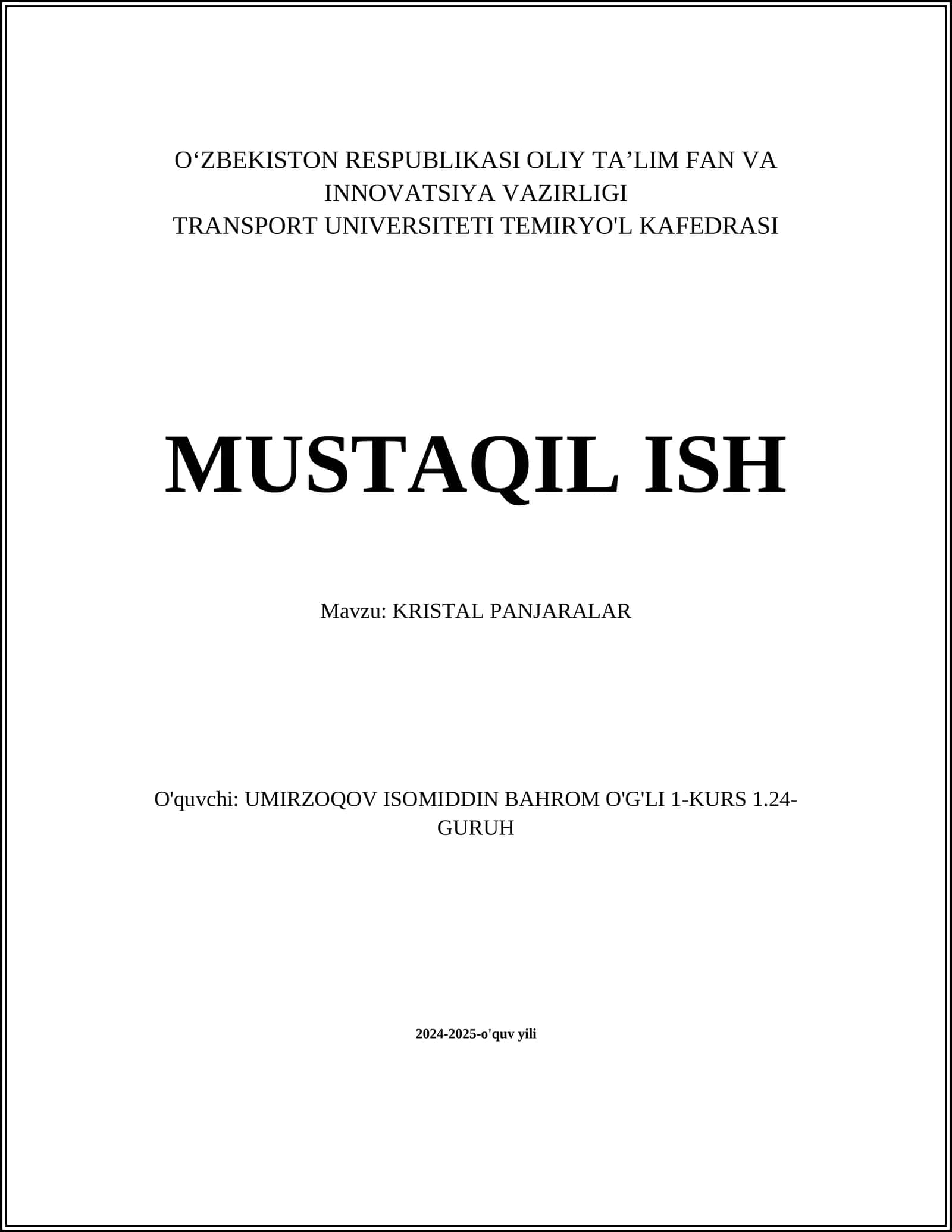 KRISTAL PANJARALAR 1