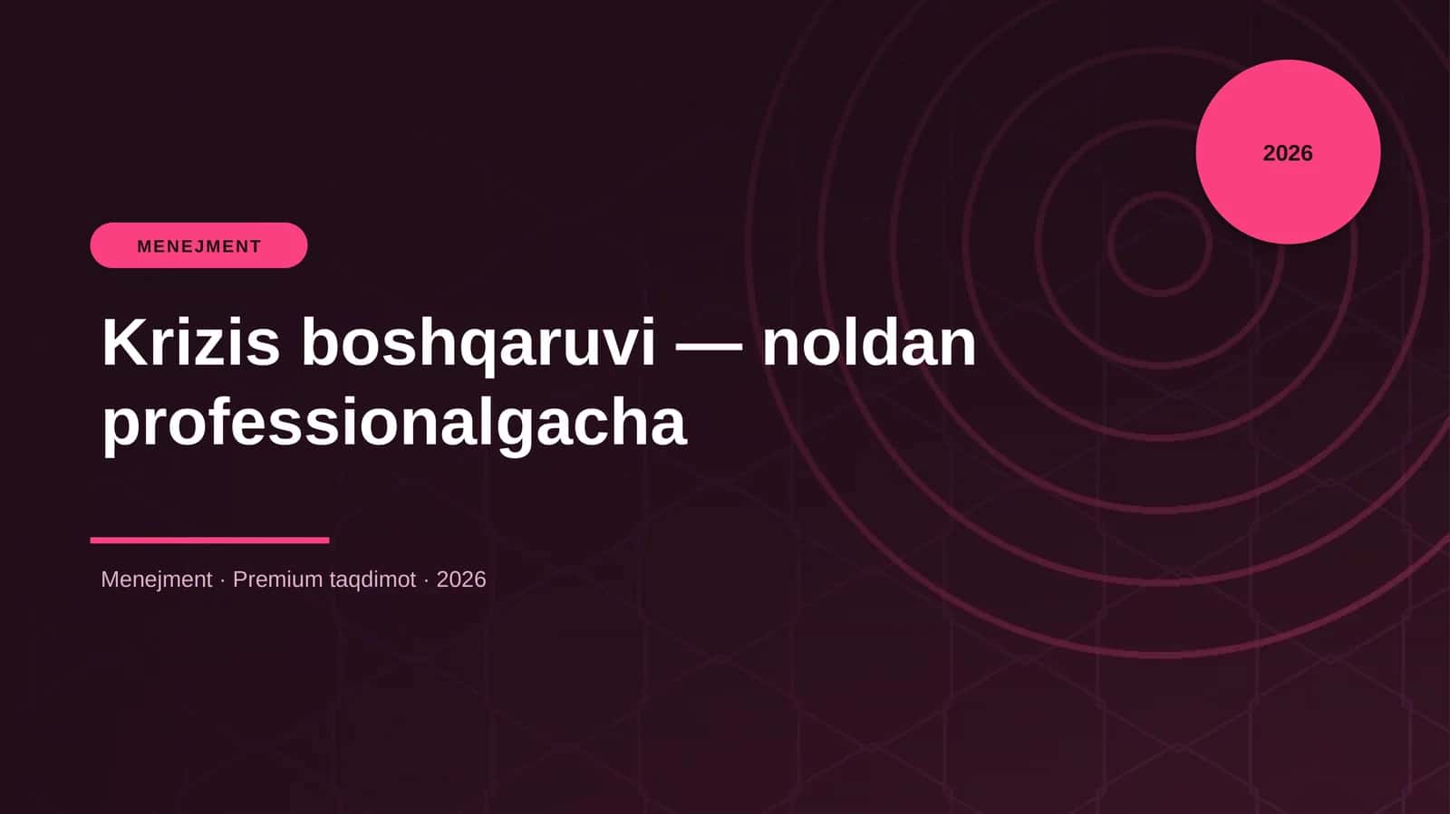 Krizis boshqaruvi — noldan professionalgacha 1