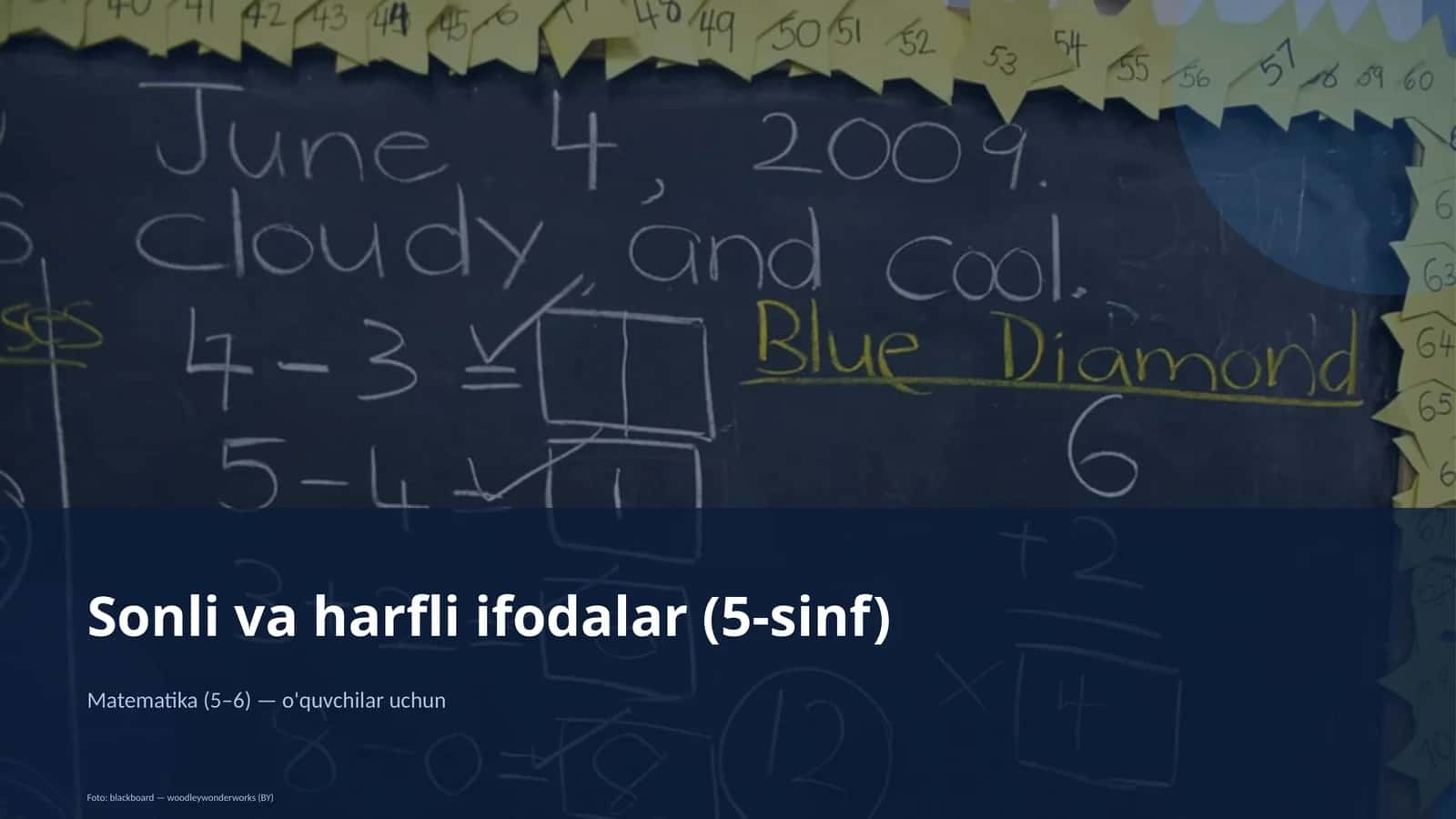 Sonli va harfli ifodalar (5-sinf) 1