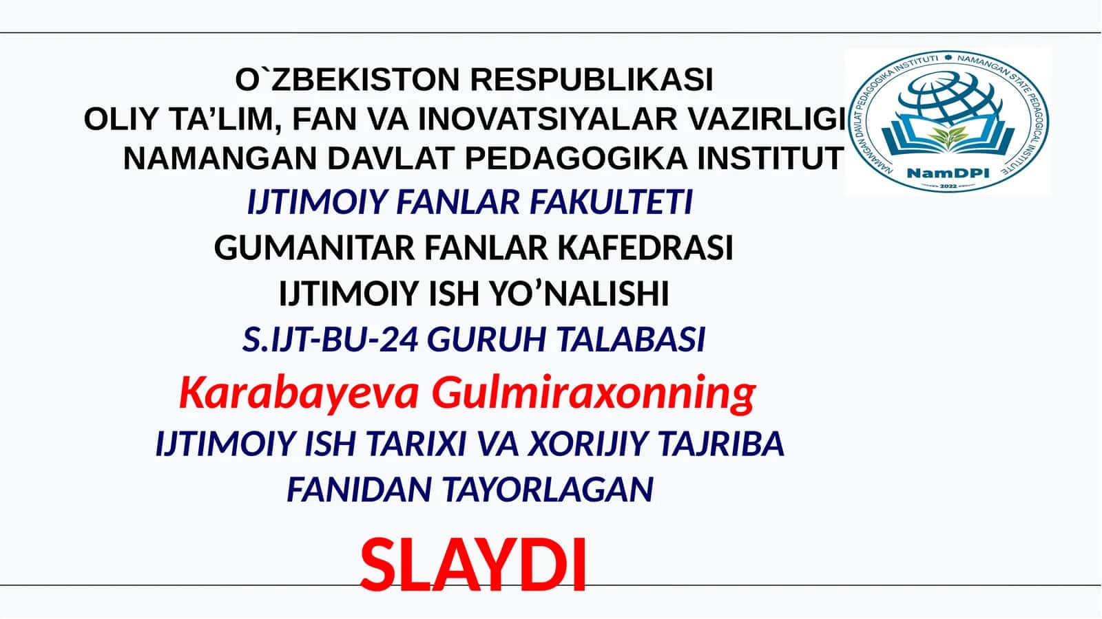 Oiladagi o`zaromunosabatlar va oila muammolari 1