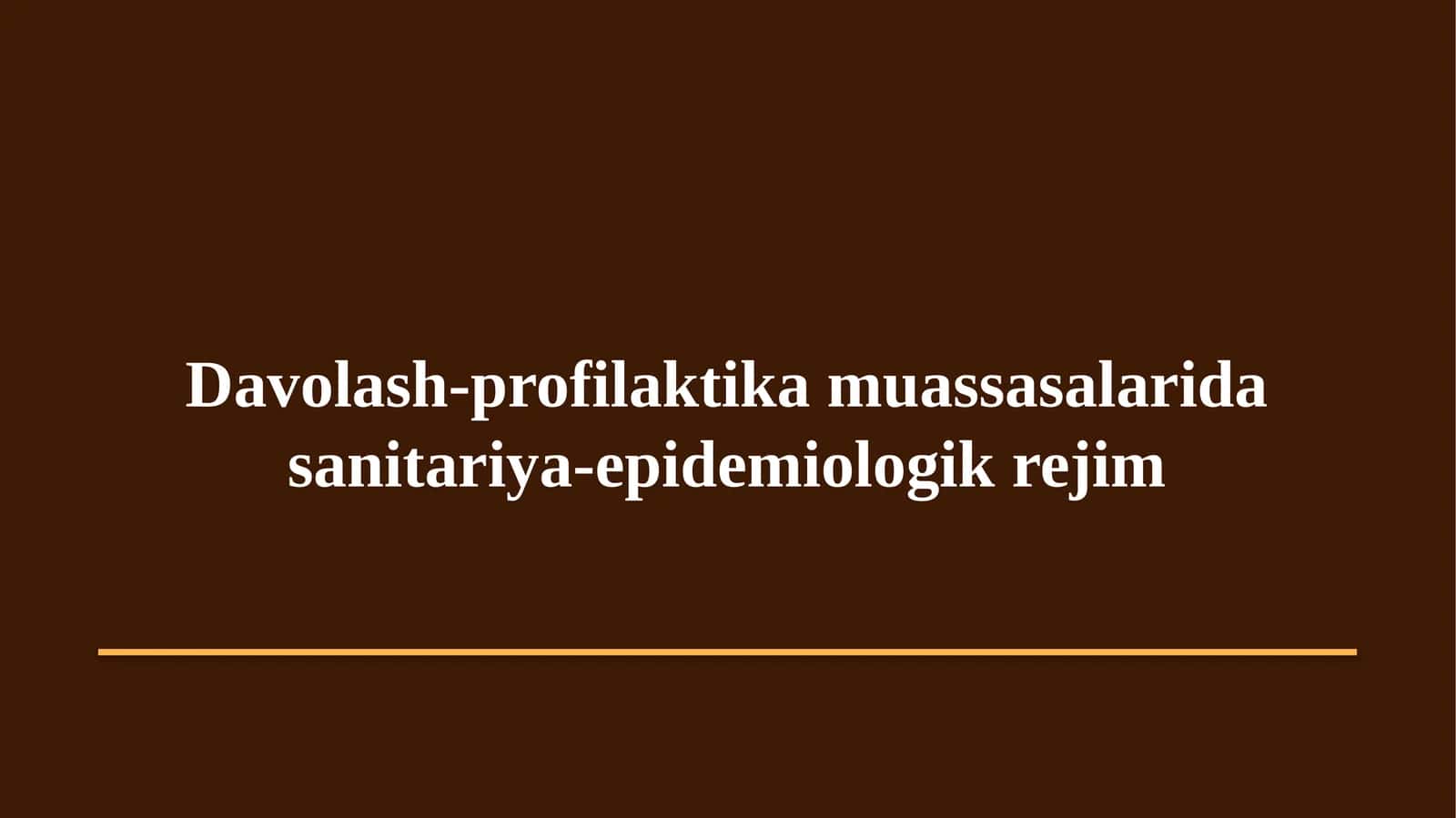 Gigiyena. Tibbiy ekologiya · Amaliy mashg'ulot № 31 1