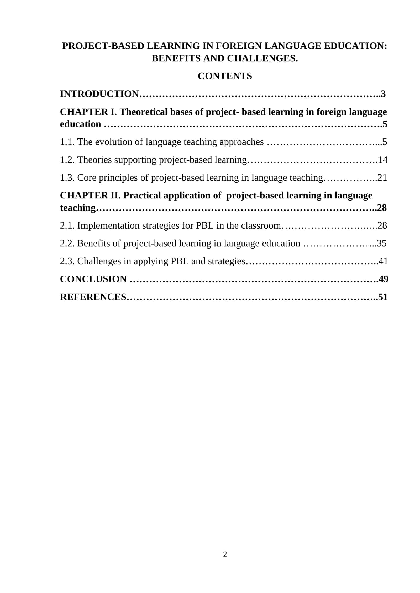 PROJECT-BASED LEARNING IN FOREIGN LANGUAGE EDUCATION: BENEFITS AND CHALLENGES 1