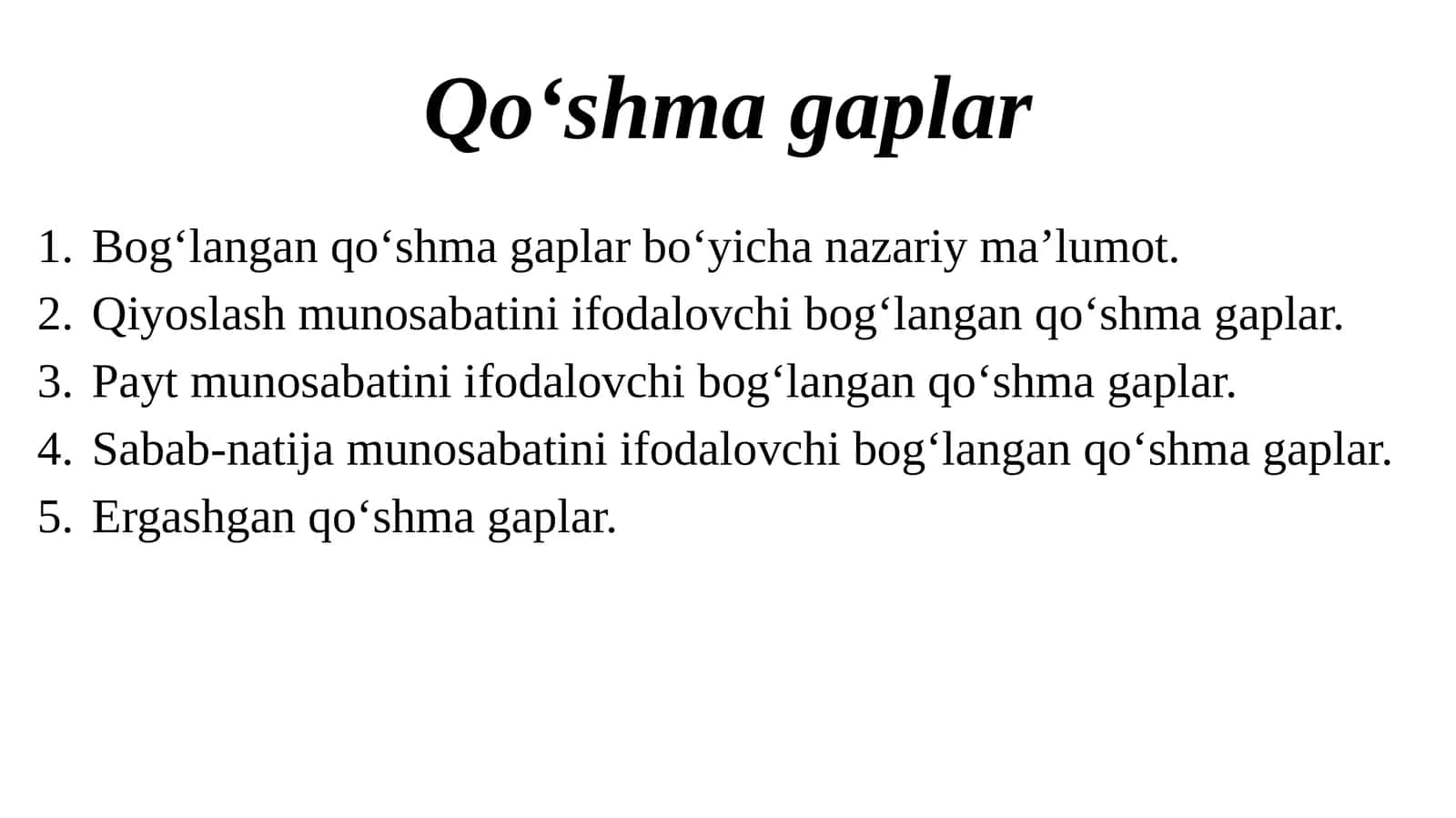 Qoʻshma gaplar 1