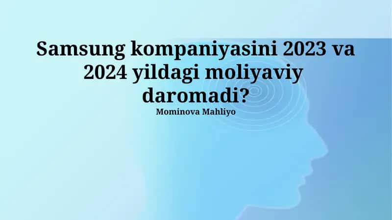 Moliyaviy daromad va uni belgilashning asosiy xususiyatlari 1