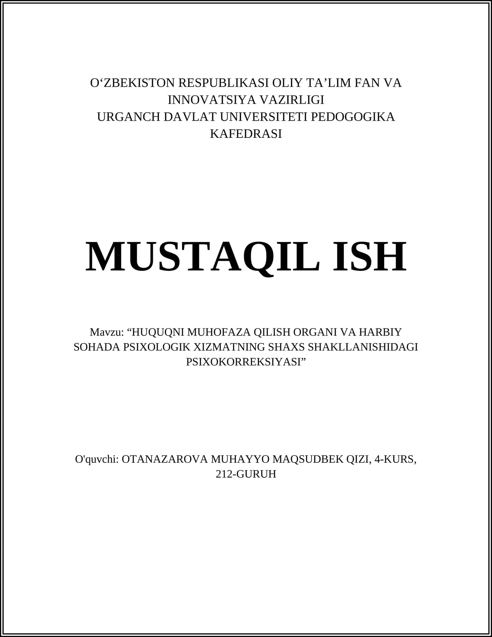 Huquqni muhofaza qilish organlarida psixologik treninglar 1