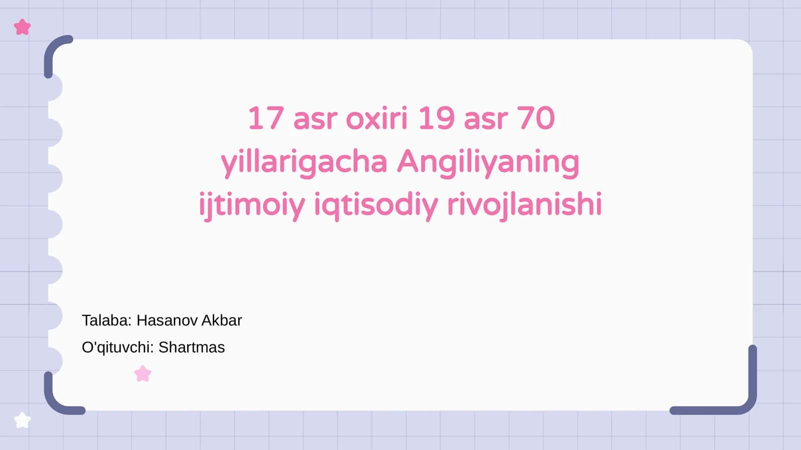 Angliyaning 17-19 asrlardagi ijtimoiy-iqtisodiy rivojlanishi 1