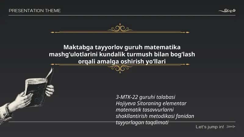 Hojiyeva Sitora elementar matematik 1