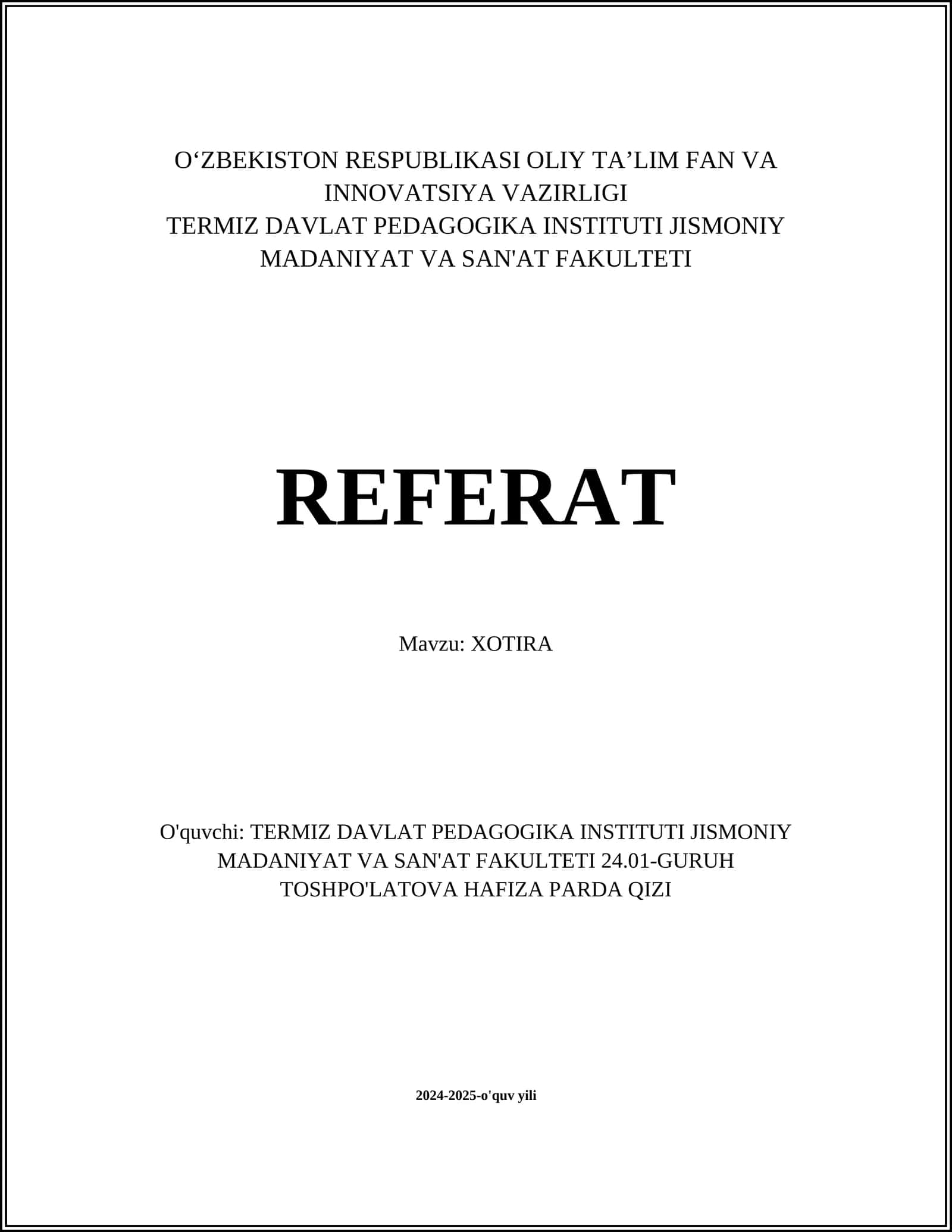 XOTIRA 1
