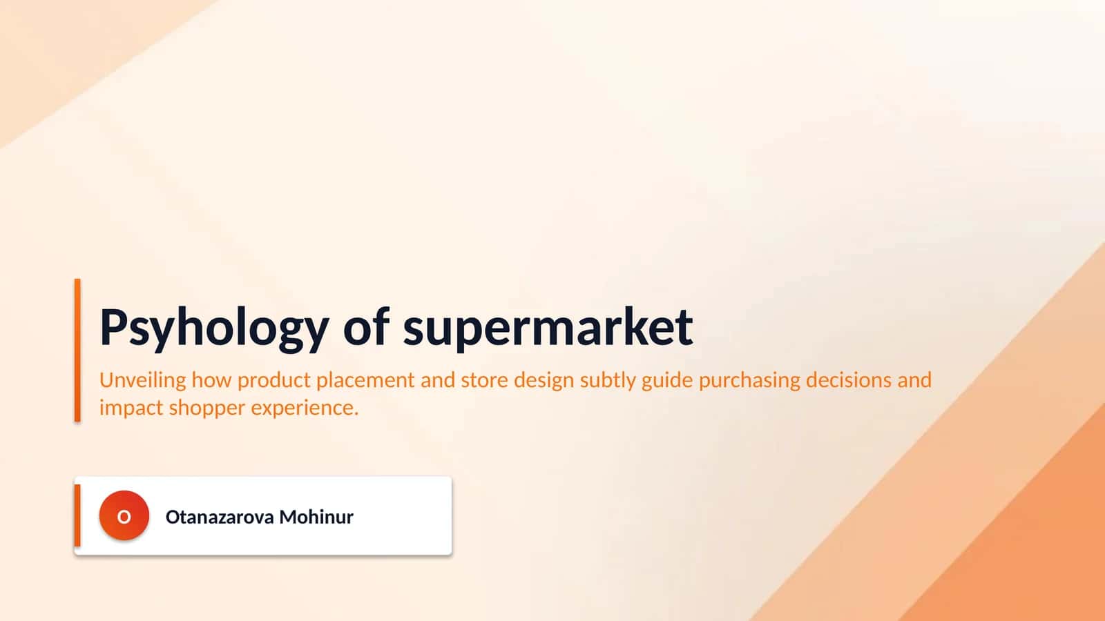 Psyhology of supermarket 1