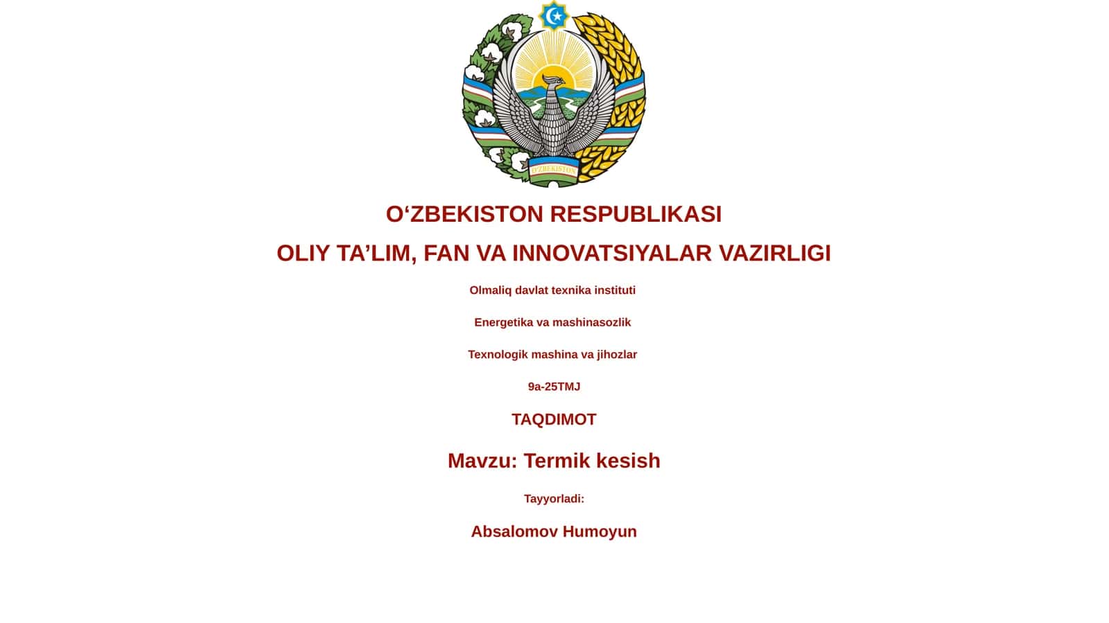 Termik kesish 1