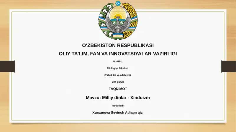 Milliy dinlar - Xinduizm 1