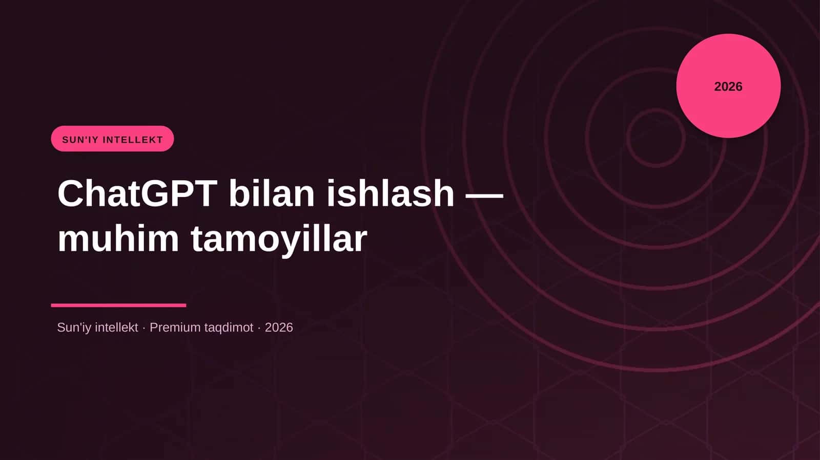 ChatGPT bilan ishlash — muhim tamoyillar 1