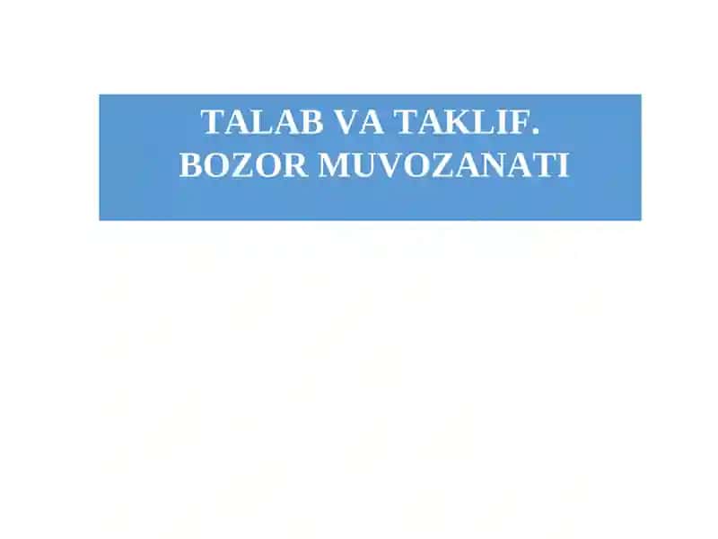 Bozor Muvozanati