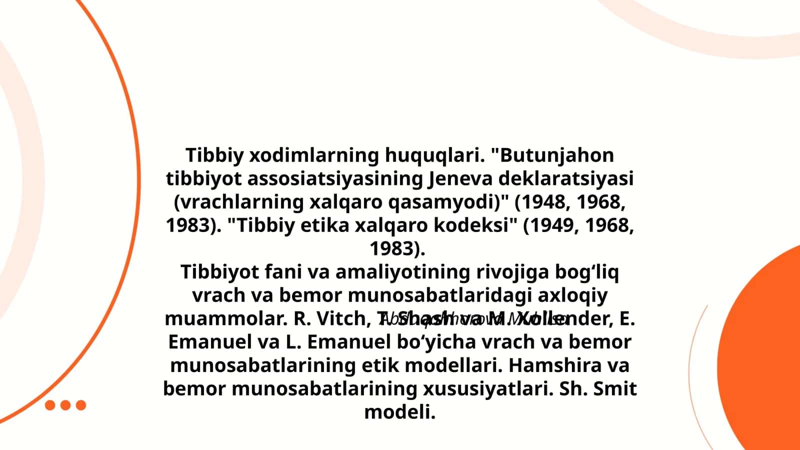 Tibbiy xodimlarning huquqlari 1