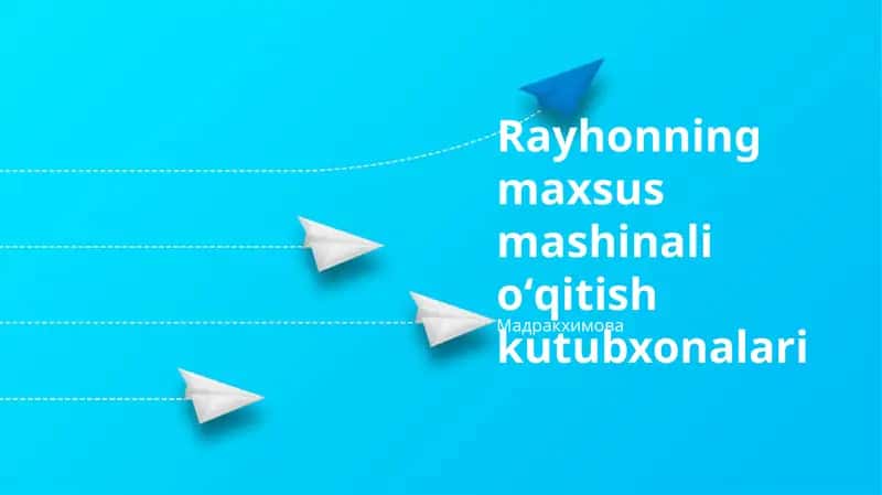 Rayhonning maxsus mashinali oʻqitish kutubxonalari 1