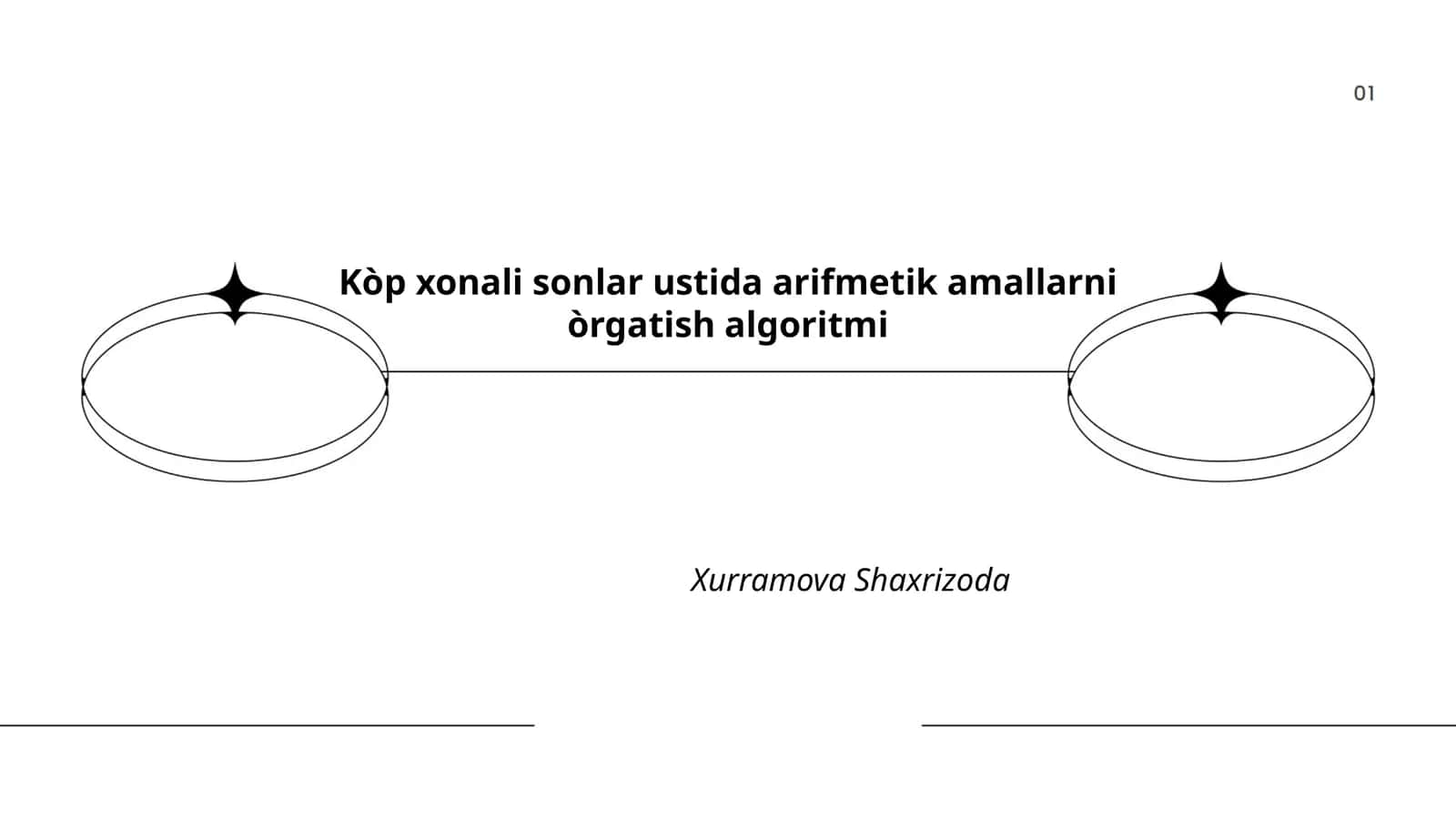 Kòp xonali sonlar ustida arifmetik amallarni òrgatish algoritmi 1