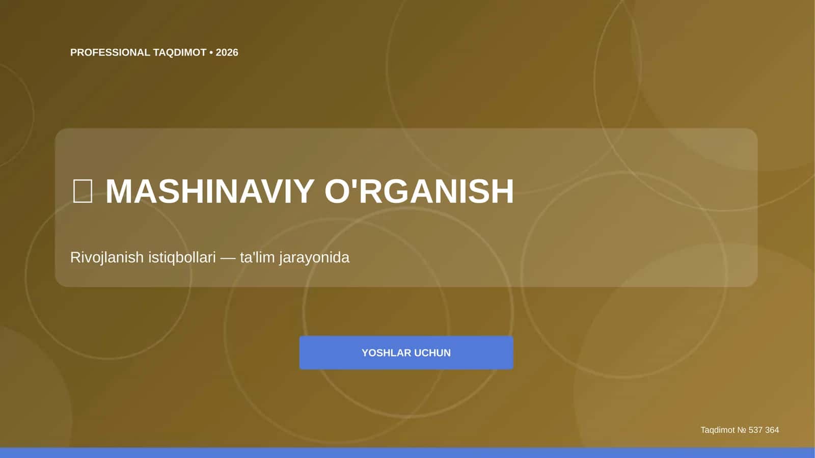 Mashinaviy o'rganish: rivojlanish istiqbollari (ta'lim jarayonida) 1