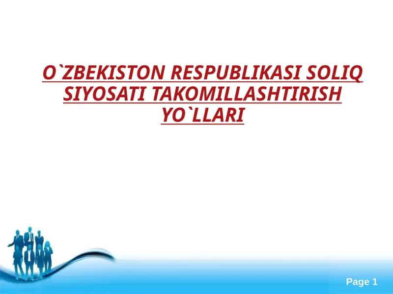 Soliqlarning byudjetga tushishiga ko'ra bo'linishi 1