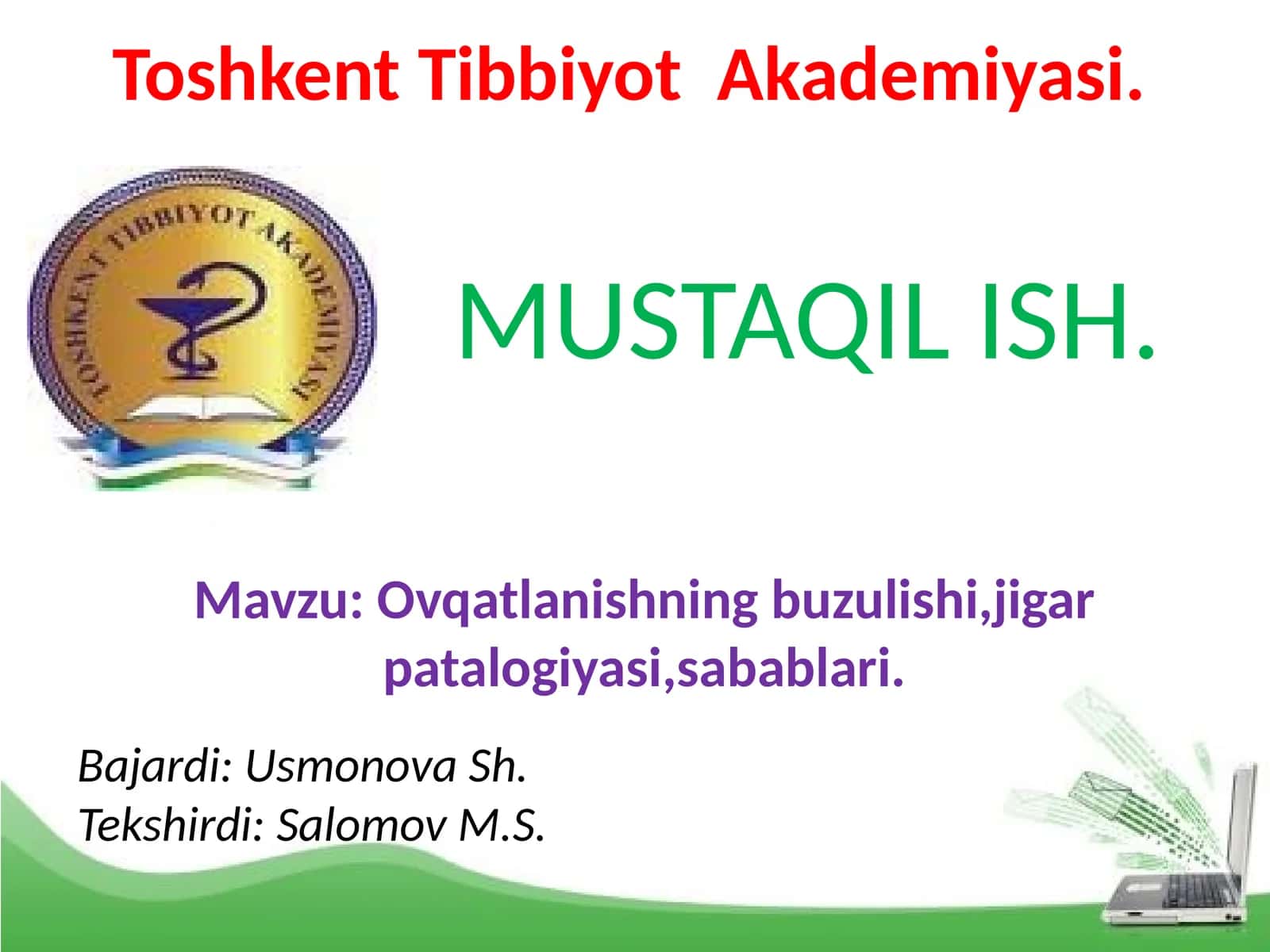 Ovqatlanishning buzulishi, jigarpatalogiyasi, sabablari 1
