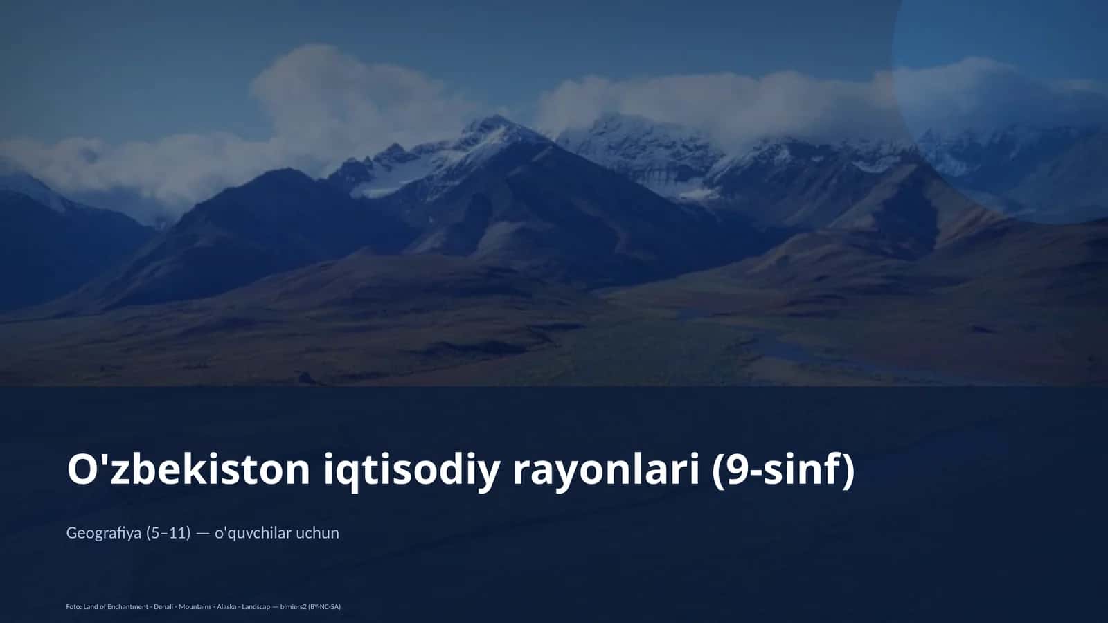 O'zbekiston iqtisodiy rayonlari (9-sinf) 1