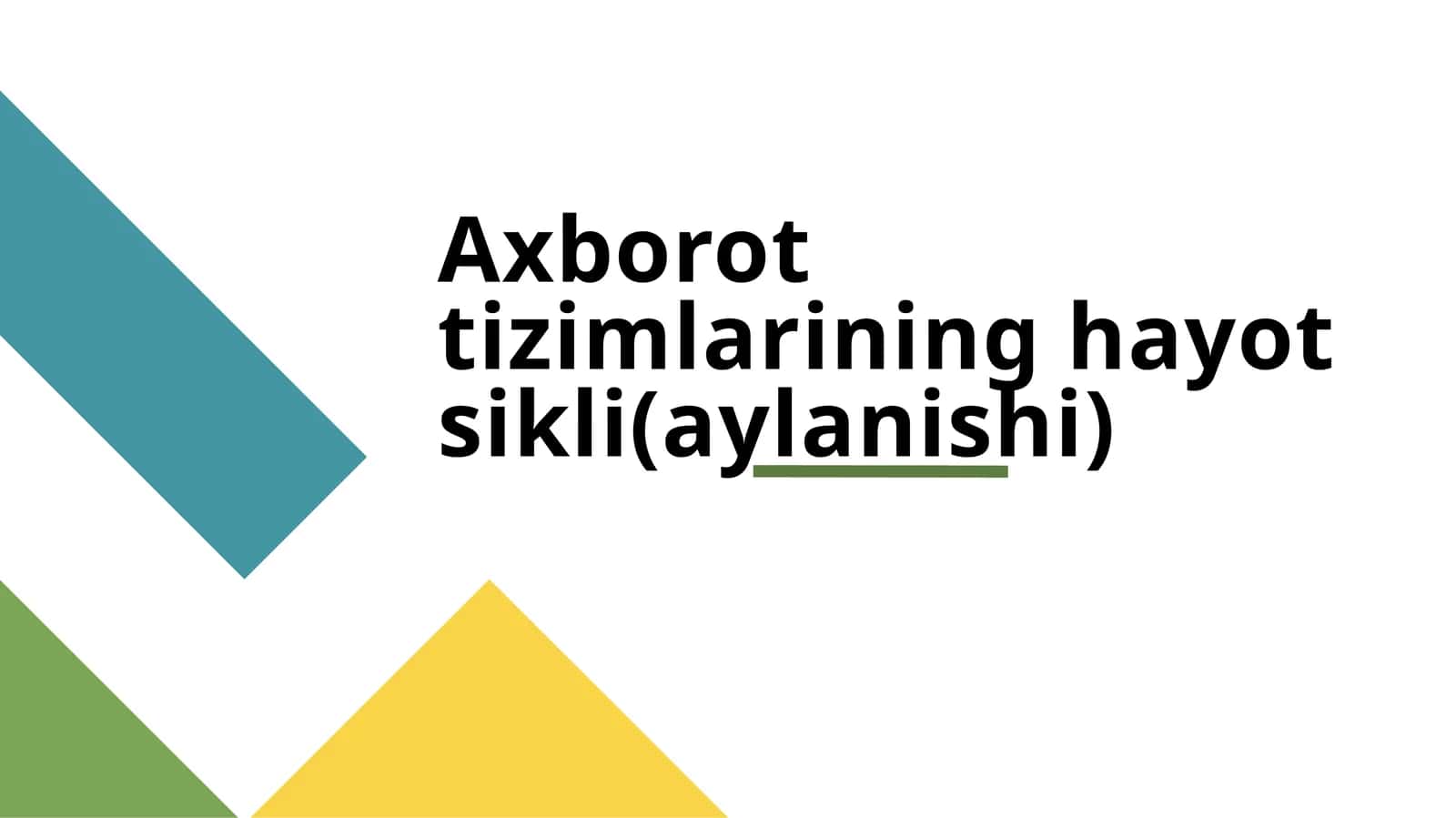 Hayot sikli 1