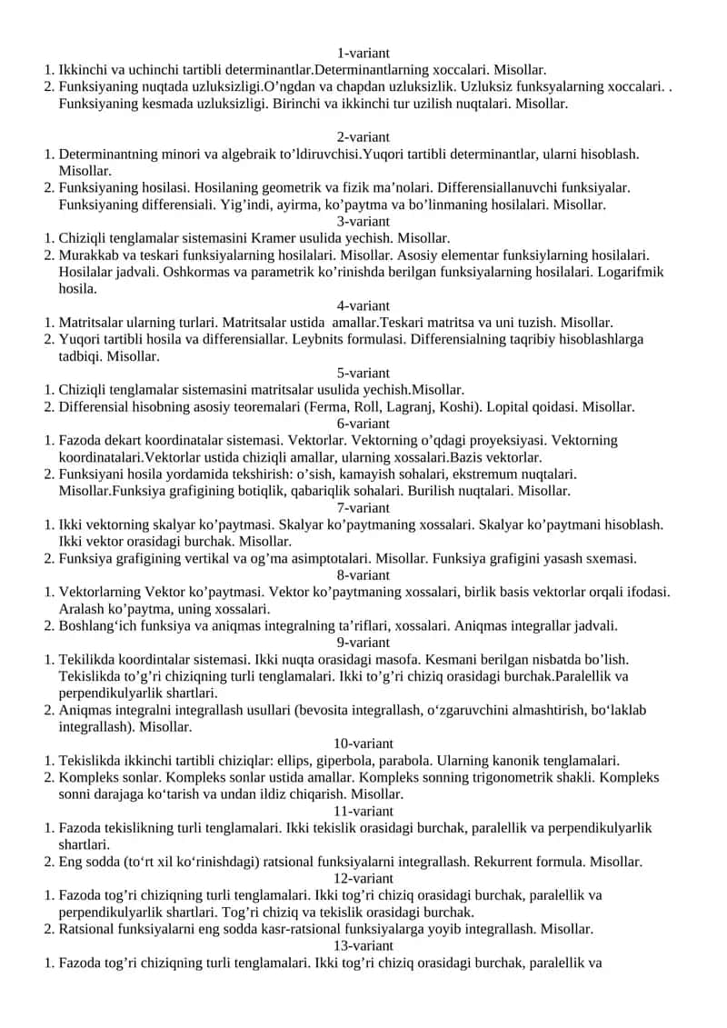 Funksiyalar 1
