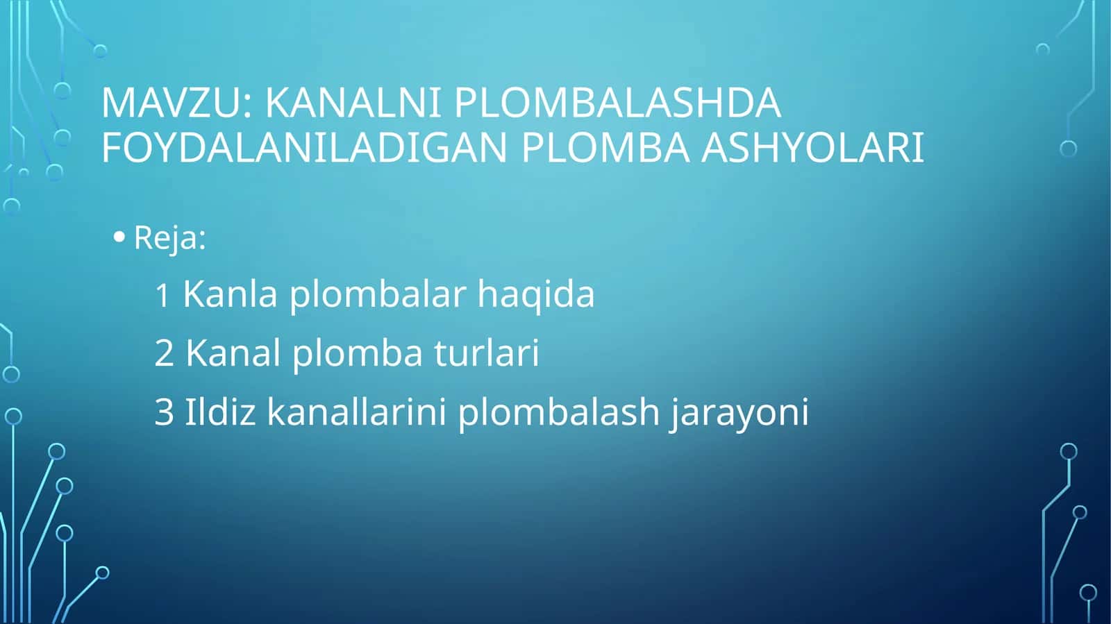 Kanalni plombalashda foydalaniladigan plomba ashyolari 1
