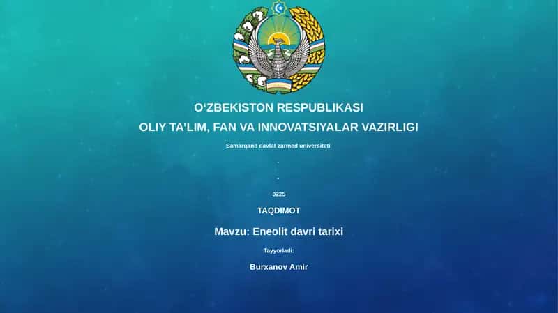 Eneolit davri tarixi 1