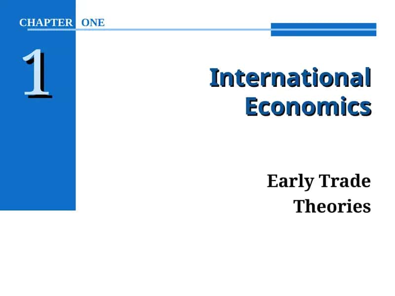 Early Trade Theories 1
