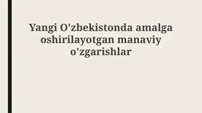 Ma'naviy Yangilanishning Mohiyati va Asosiy Tamoyillari 1