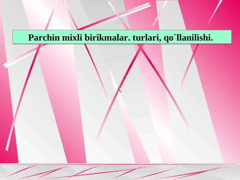 Parchin mixli birikmalar. turlari, qo`llanilishi. 1