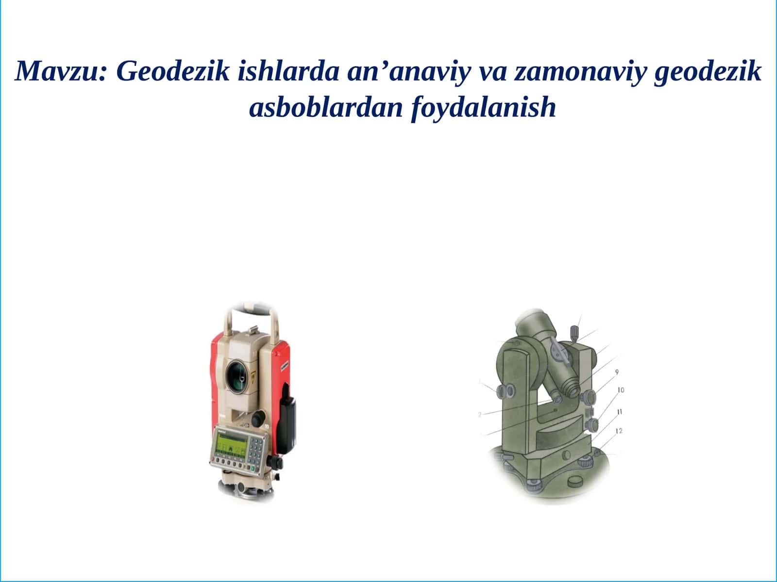 Geodezik ishlar 1