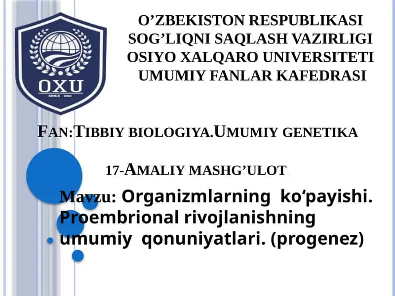 Umumiygenetika17-Amaliymashg’ulot 1